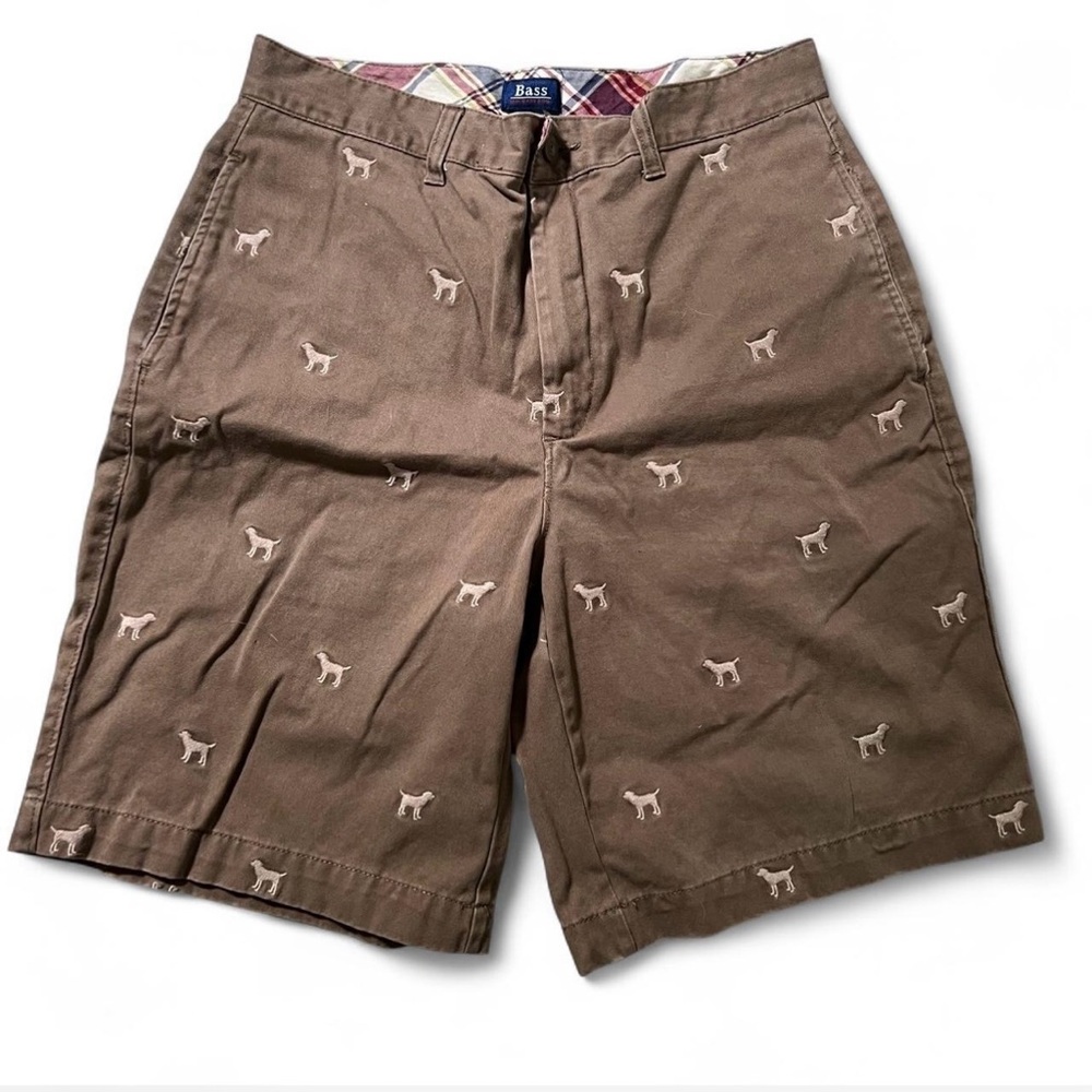 Bass Brown Dog Print Men's Shorts